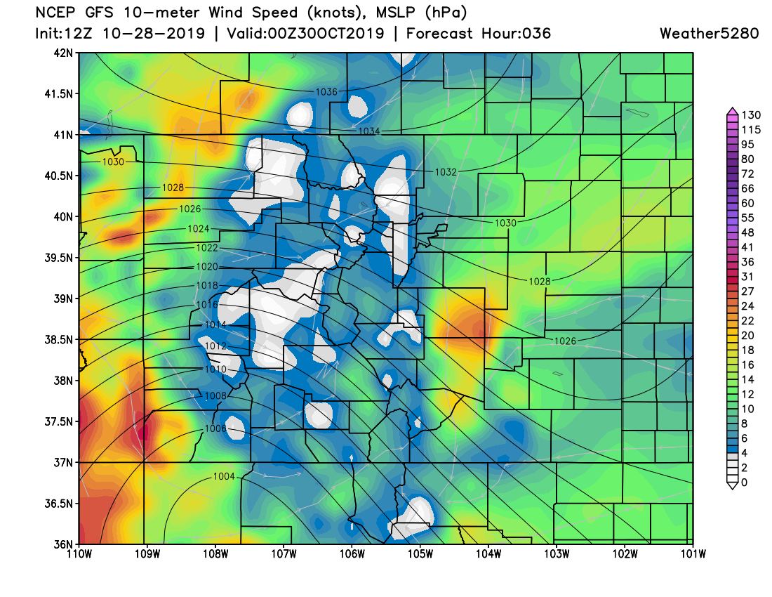 Winds will be gusty across the plains Tuesday, with poor visibility at times