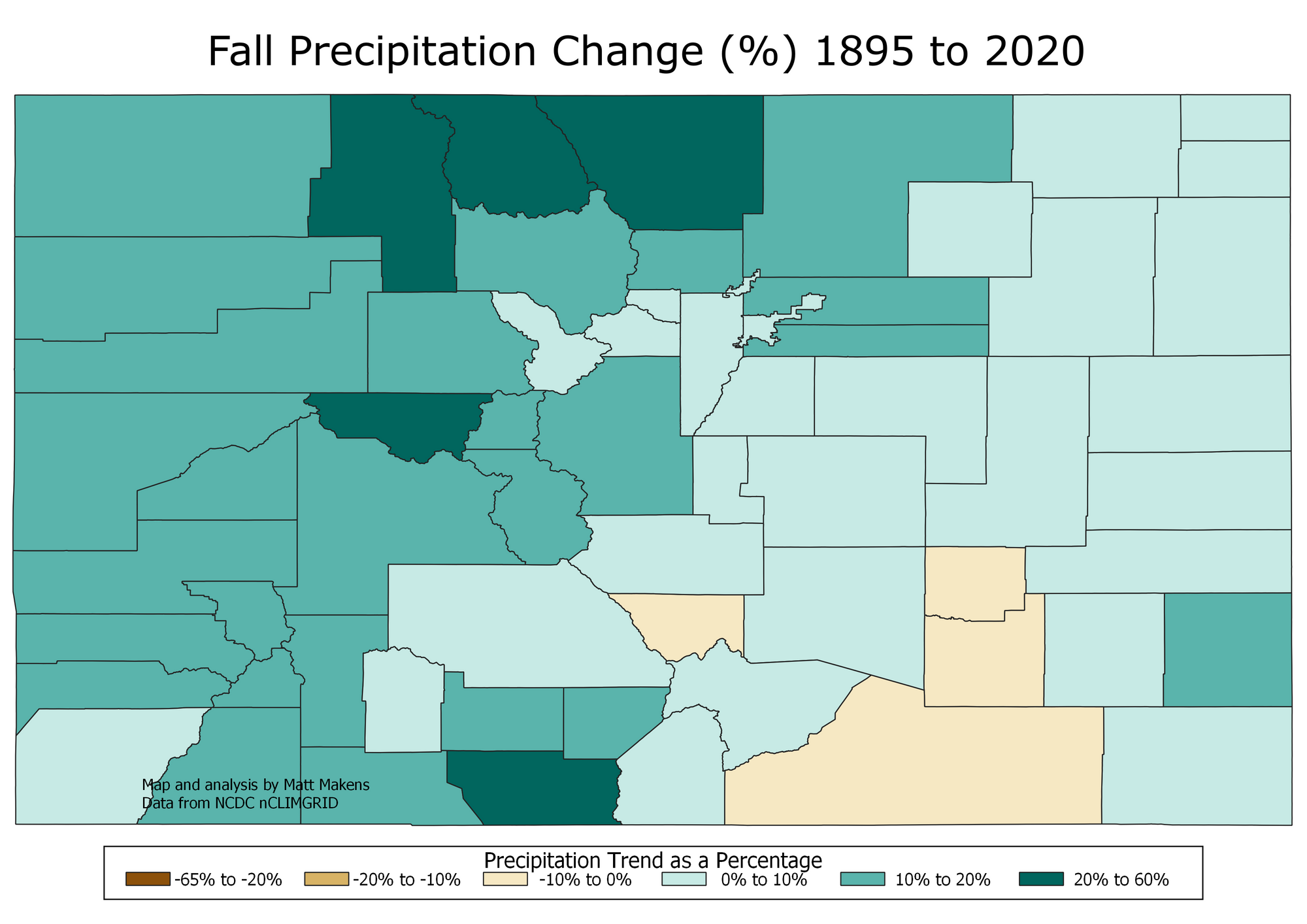 Analyzing Colorado's precipitation trends over the last 125 years