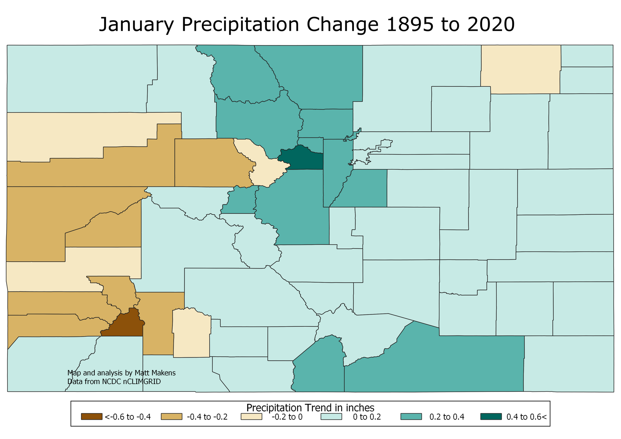 Analyzing Colorado's precipitation trends over the last 125 years