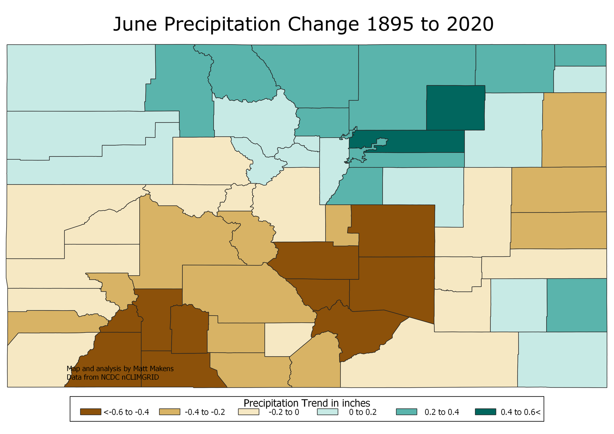 Analyzing Colorado's precipitation trends over the last 125 years