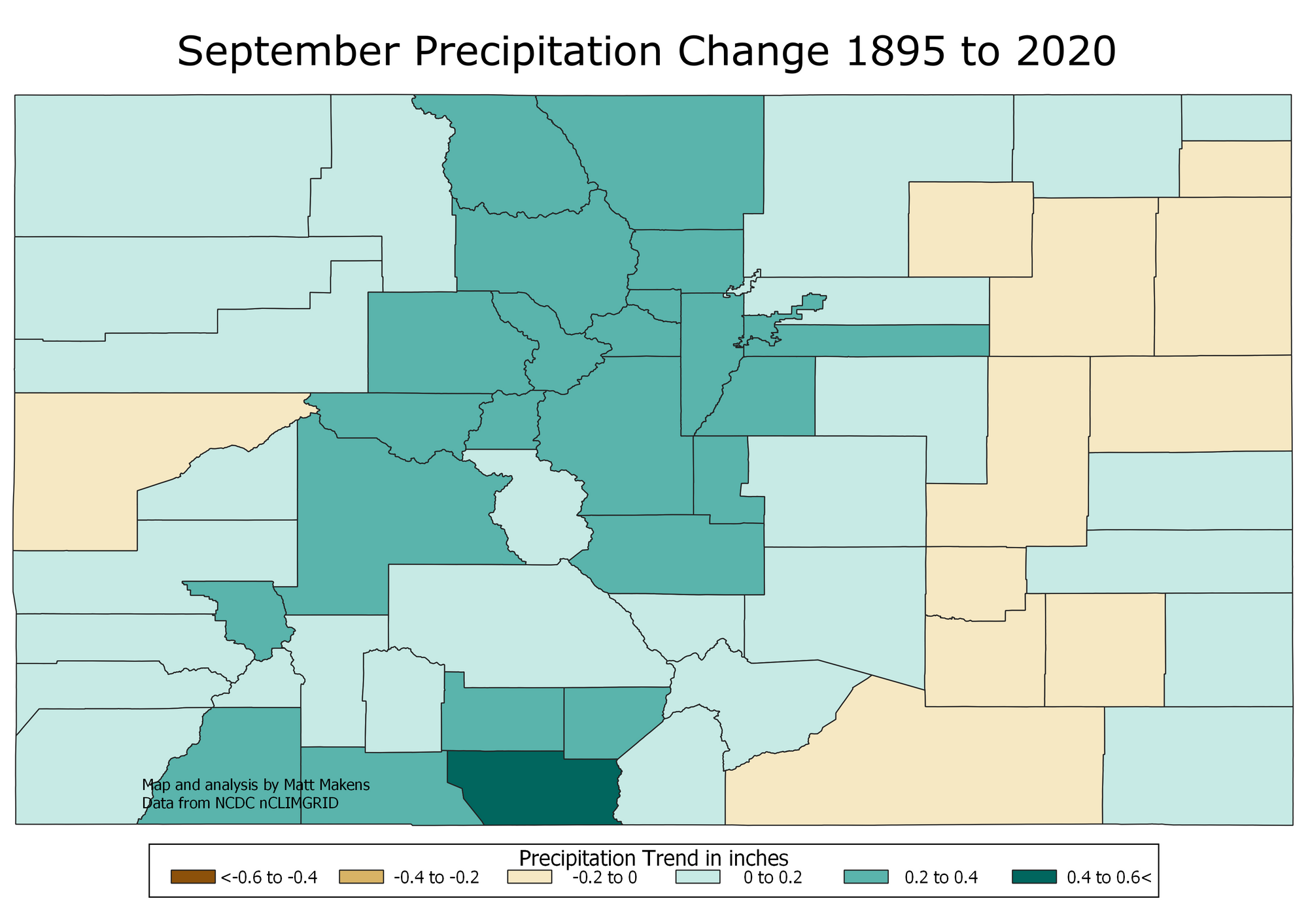 Analyzing Colorado's precipitation trends over the last 125 years