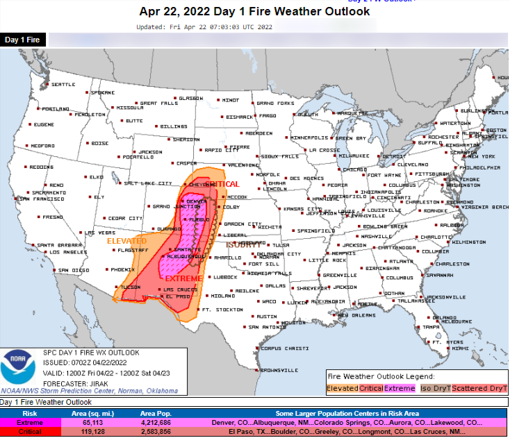 Extreme fire danger today, weekend moisture limited for Front Range and ...