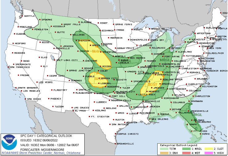 The State of the Atmosphere Monday, June 6th, 2022