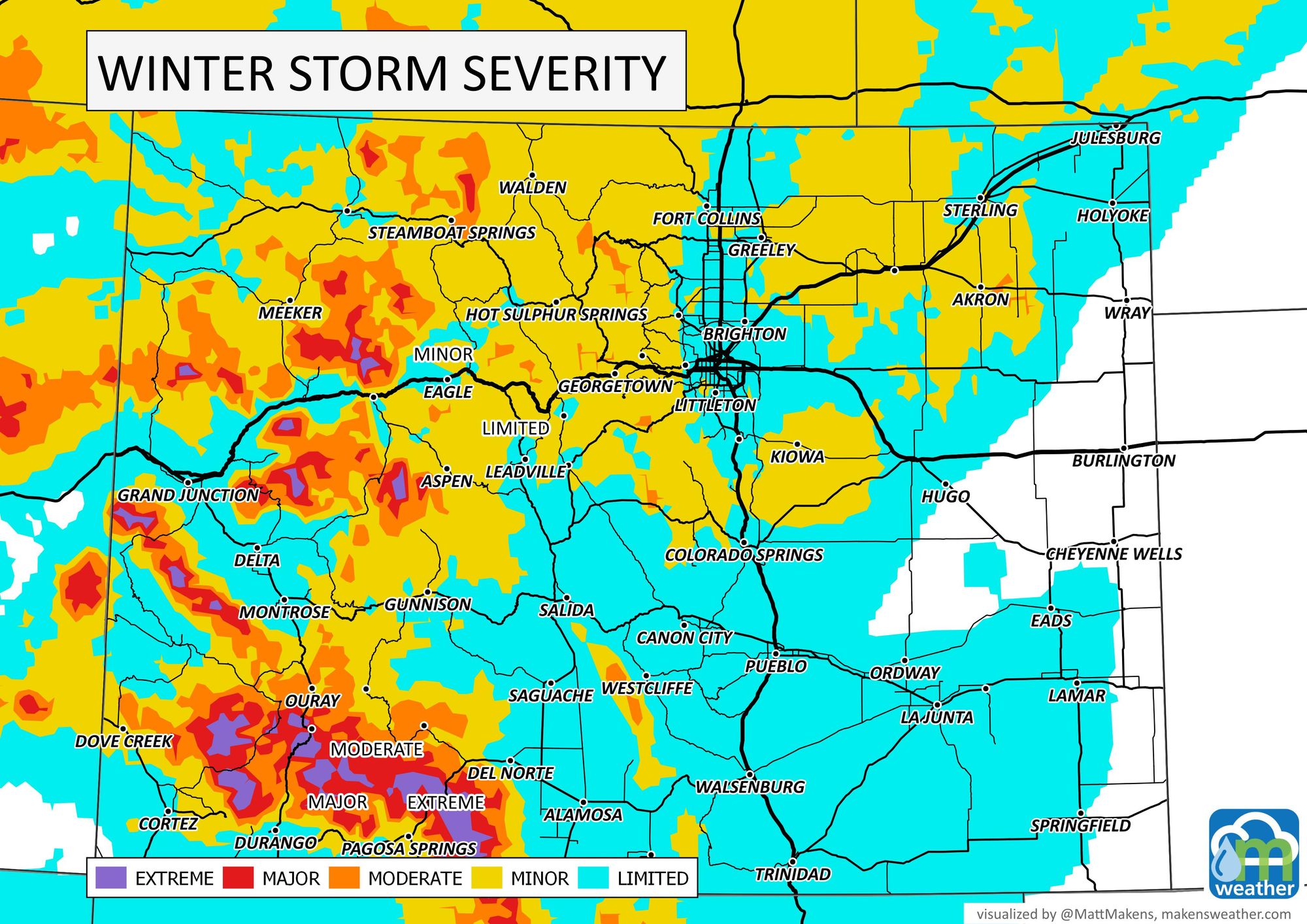 Denver weather Temperatures 30 degrees colder Thursday with snow