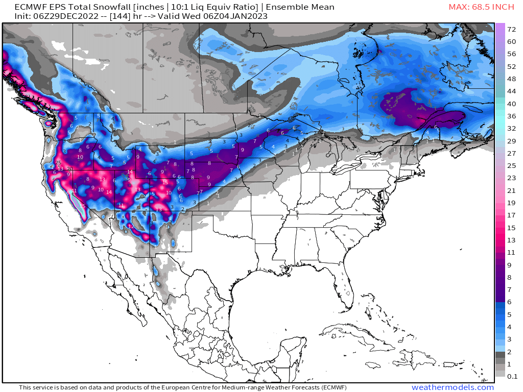 Snowfall totals from last night's heavy snow event that buried the