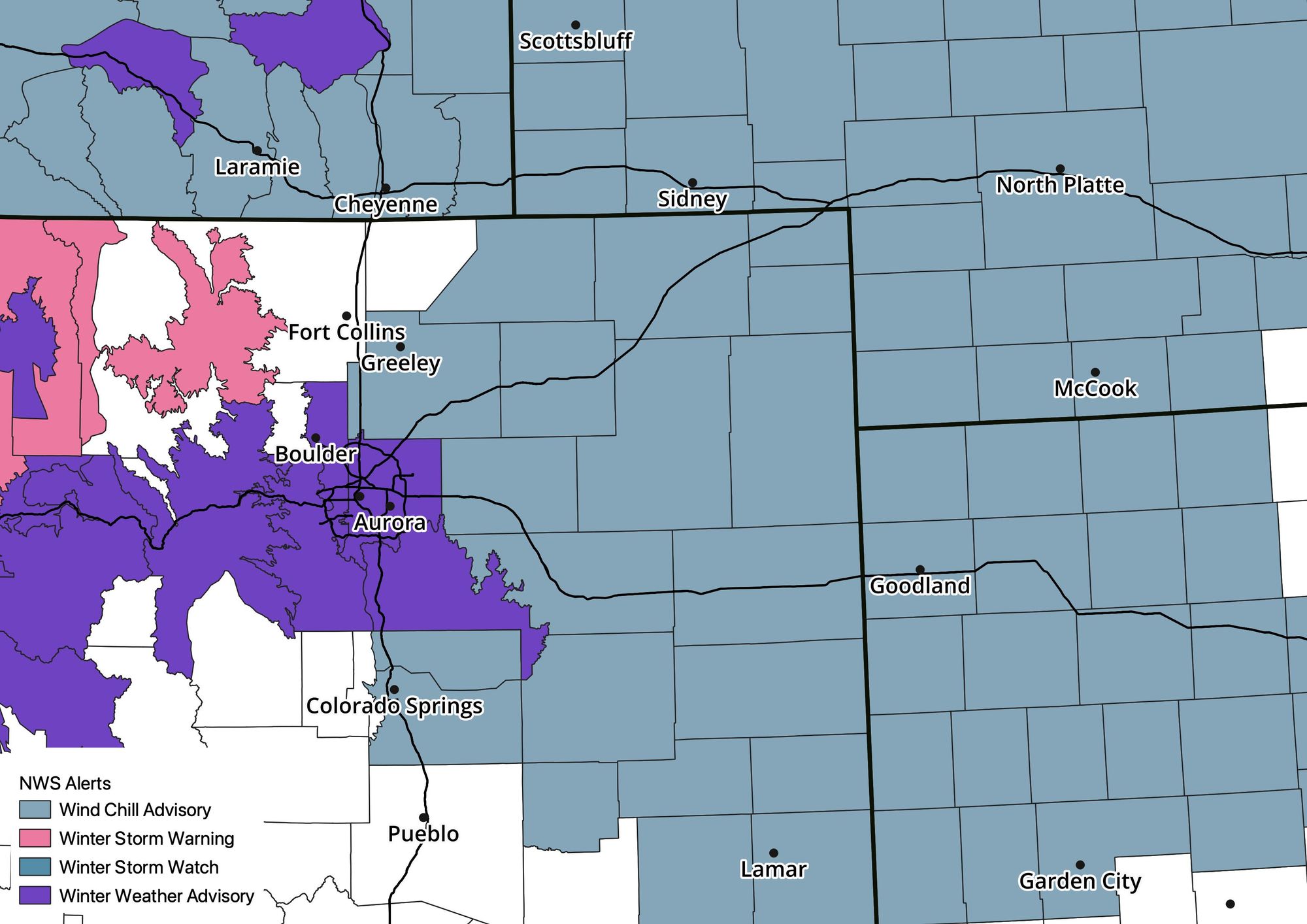 image: Denver area not done with the cold and snow just yet; Winter Weather Advisory issued