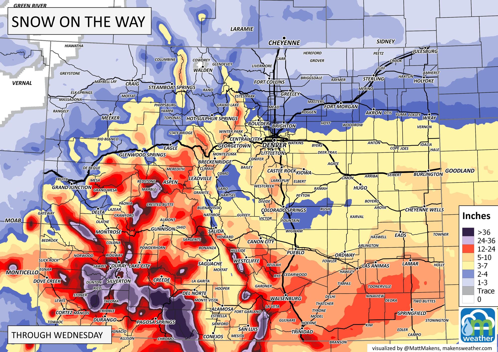 colorado weather map