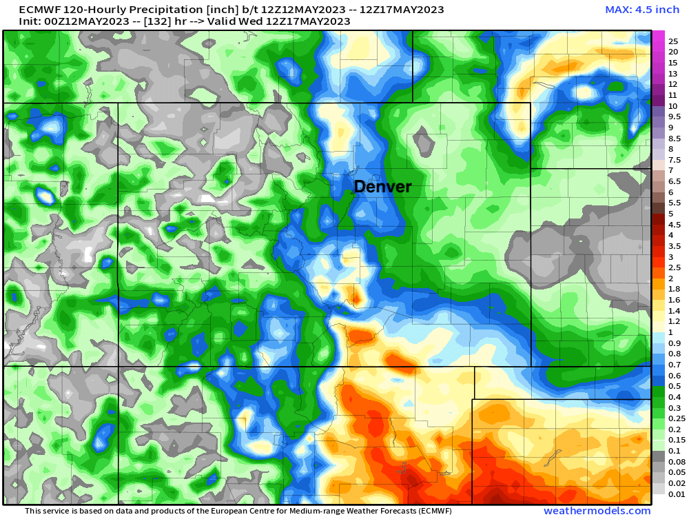 Rain delivers impressive totals across much of Colorado, more in the