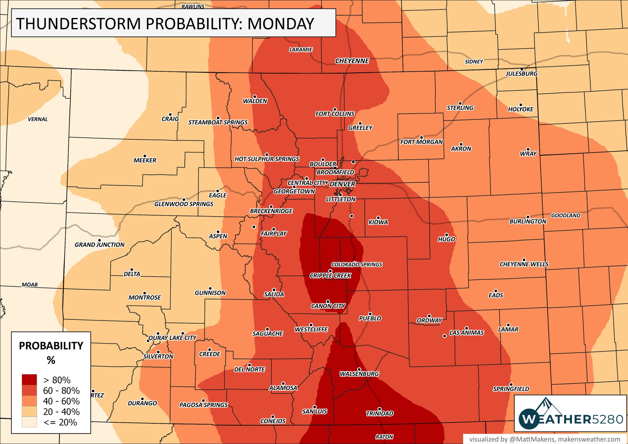 Denver weather Afternoon and evening storms, plan accordingly