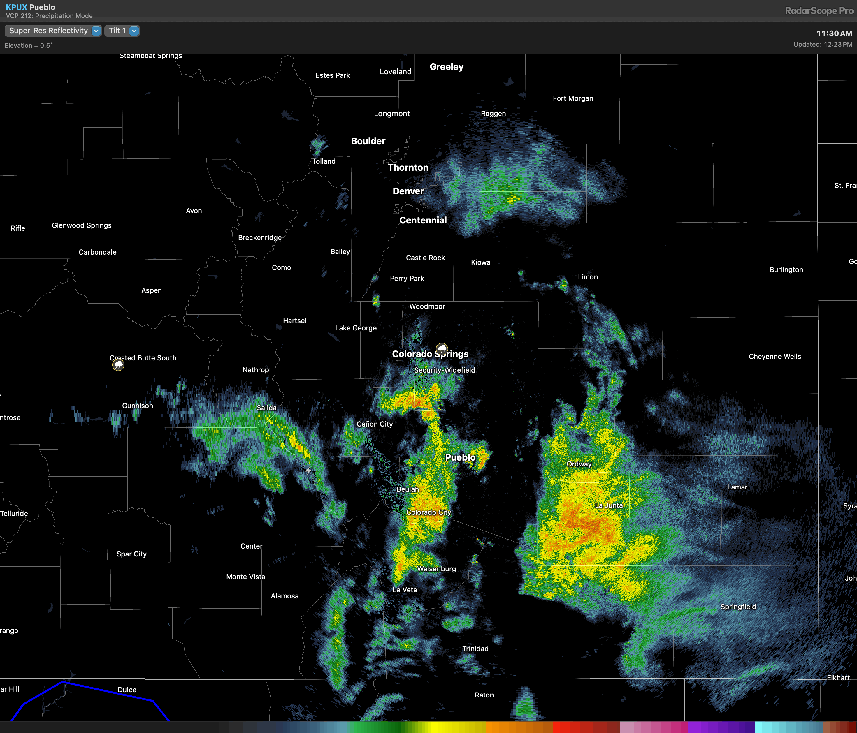 image: Denver Weather: Rainfall marching northward from Colorado Springs, latest timing and totals